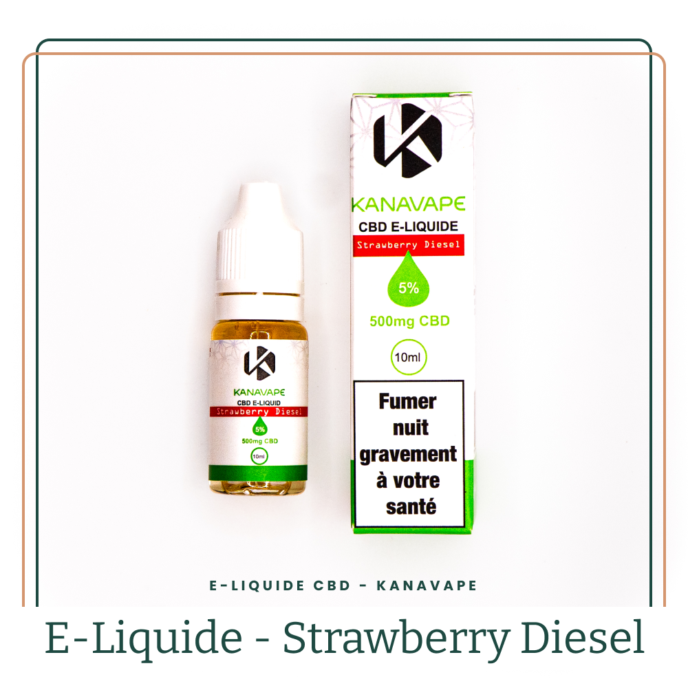 E-liquide CBD Strawberry Diesel Full Spectrum AOMA