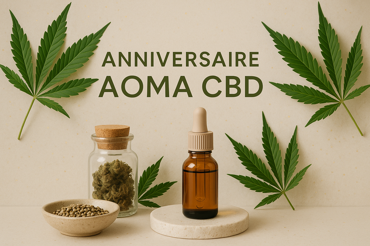 celebration de l'anniversaire de la boutique aoma. inspire toi de l'instagram aoma_cbd